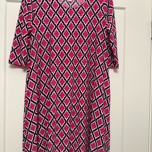 Geometric Pink and Black Women's Top